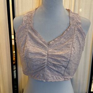 Cacique Pink Lace Intimates Bra with Adjustable Straps